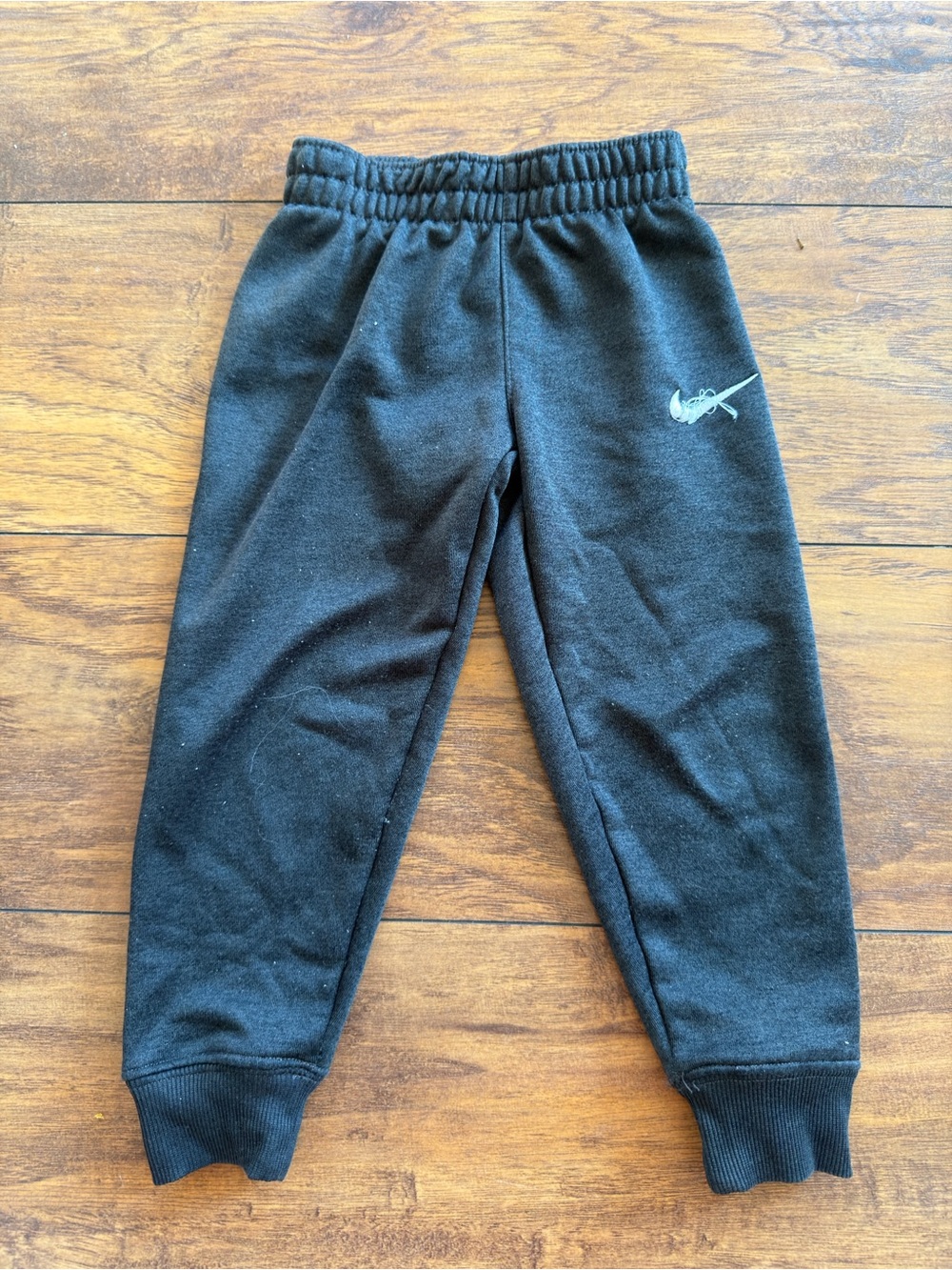 Nike Charcoal Kids Sweatpants with White Swoosh